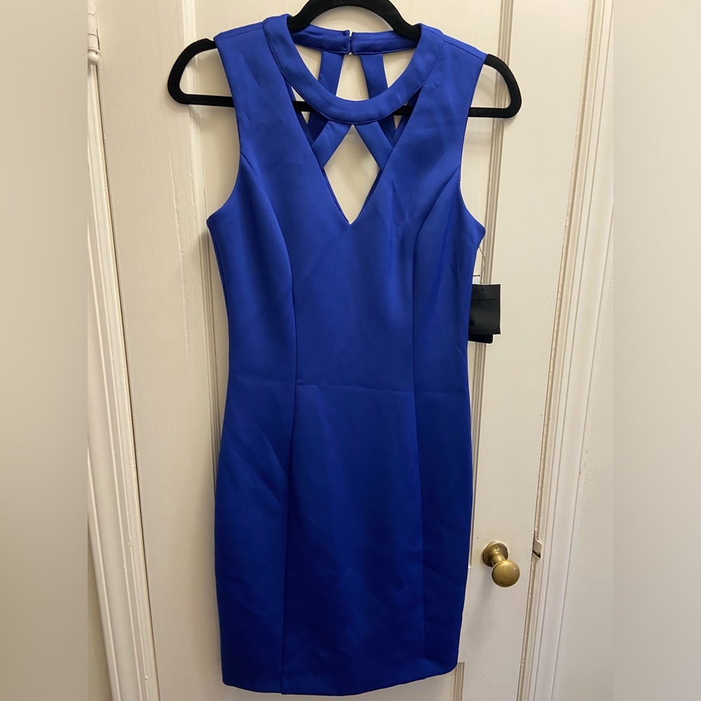 Guess Royal Blue Sleeveless Bodycon Dress NWT